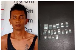 Bandar sabu-sabu  Sidiq diringkus Polisi Pangkalan Brandan Langkat