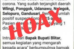 Pemkab Blitar tegaskan info warga positif terinfeksi corona adalah hoaks