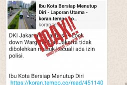Polisi sebut hoaks Jakarta "lockdown",  warga luar harus izin
