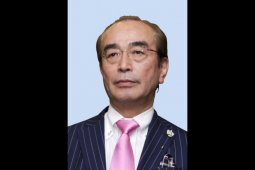 Patung mendiang komedian Jepang Ken Shimura dipajang di Tokyo