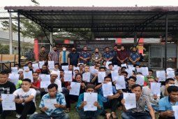 55 narapidana Lapas narkotika kelas II A Langkat dibebaskan antisipasi COVID-19