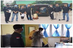 Relawan AMTT bantu Dinkes lakukan penyemprotan sekolah