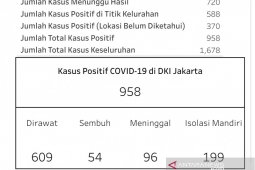 Jumlah pasien COVID-19 di Jakarta hampir 1.000, sembuh 54 orang