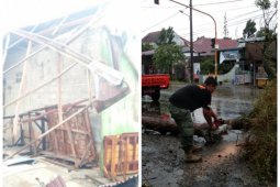Kota Binjai dilanda angin  kencang