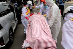 Jasa Marga dan kepolisian gelar simulasi penanganan COVID-19 di jalan tol