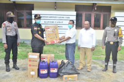 Pemkab Kayong Utara serahkan bantuan disinfektan ke Kepulauan Karimata