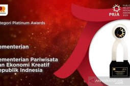 Kemenparekraf raih Platinum Awards di ajang PR Indonesia Awards 2020