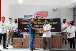 Pegadaian dan Askrindo serahkan bantuan penanganan COVID-19 melalui Satgas Bencana BUMN Jambi