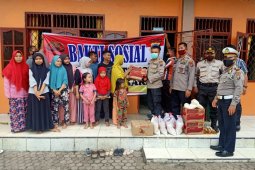 Panti asuhan Namira Pandan terima bantuan sembako dari Polres Tapteng