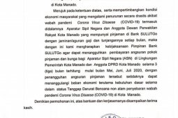 Wali Kota Manado surati BSG minta penangguhan pembayaran kredit ASN-DPRD