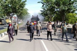 Cegah Corona,  Tiga Pilar  laksanakan penyemprotan disinfektan serentak