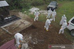 Enam Personel Polres Kutai Barat Makamkan Pasien Diduga Terjangkit COVID-19