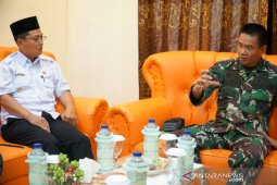 Sambut Danrem baru, Wabup Gorut apresiasi dukungan TNI/Polri cegah COVID-19