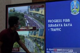 "Traffic" PSBB Surabaya Raya terpantau menurun (Video)