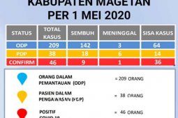 Pasien positif COVID-19 di Magetan tercatat 46 orang