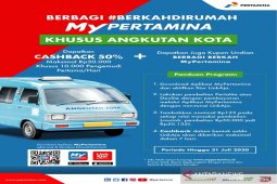 Pertamina memberi cashback 50 persen untuk 10.000 angkot/hari
