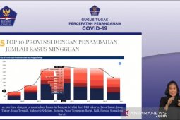 Data kasus mingguan COVID-19 menunjukkan kurva melandai