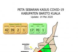 Pasien positif terpapar COVID-19 di Batola tetap 42 orang