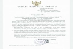 Bupati Tapteng terbitkan surat edaran pembayaran THR