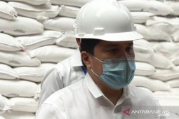 Jelang Lebaran, Erick Thohir sidak ke Gudang Bulog Bandung