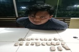 Jual ganja d itengah pendemi virus corona, Mariadi ditangkap polisi Salapian Langkat
