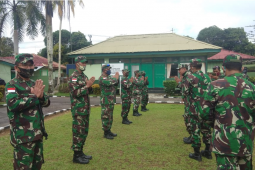 Cara unik Kodim Putussibau gelar halal bihalal di tengah pandemi COVID-19