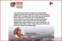 Aktivis dan warga terdampak gelar "sidang rakyat" tolak UU Minerba