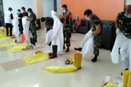 Anggota Kodim 1008/Tanjung ikuti simulasi pemakaman