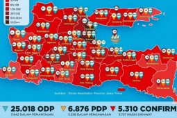 Gugus Tugas Jatim umumkan kasus COVID-19 mencapai 5.310 orang
