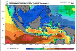 BMKG keluarkan peringatan dini gelombang tinggi 3-5 Juni
