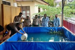 Polres Sibolga dukung program ketahanan pangan melalui budidaya ikan lele dan nila