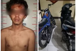 Pencuri sepeda motor di Salapian Langkat babak belur dihakimi massa