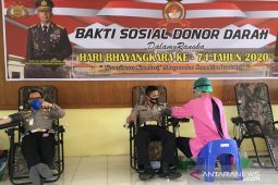 Polres Cianjur gelar donor darah massal bantu PMI Cianjur