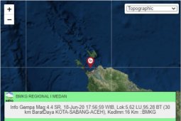 Gempa magnitudo 4,4 warga Sabang berhamburan