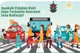 Pejalan kaki tetap dijamin Jasa Raharja