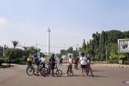 Kawasan wisata Monas masih ditutup untuk pengunjung