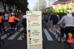 Warga Jakarta antusias pada Hari Bebas Kendaraan Bermotor