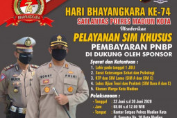 Satlantas Polres Madiun Kota beri layanan SIM khusus saat Hari Bhayangkara