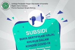 LPPOM MUI Babel berikan subsidi pembuatan sertifikat halal