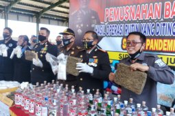 Polresta Sidoarjo musnahkan barang bukti narkoba hasil sitaan selama COVID-19