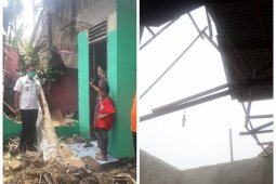 240 rumah terdampak angin puting beliung lima warga luka-luka di Hinai Langlat