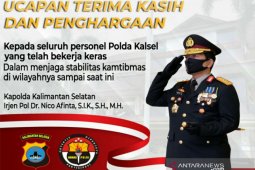 Irjen Nico: Terima kasih atas kerja keras menjaga stabilitas kamtibmas