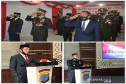 Bupati Tapsel hadiri upacara Peringatan HUT Bhayangkara ke-74 secara virtual