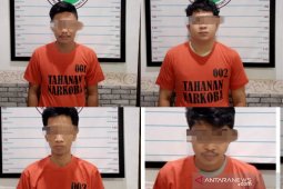 Inilah empat tersangka kasus sabu yang ditangkap di Ilung Pasar Lama dan Maringgit