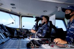 Kapal perang TNI AL dan AU kerja sama taktis di perbatasan