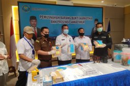 BNNP Jatim musnahkan 5,3 kilogram barang bukti sabu-sabu