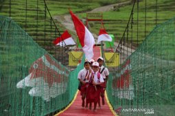 TNI hadirkan jembatan gantung Bima Sakti untuk warga di perbatasan  RI-Timor Leste