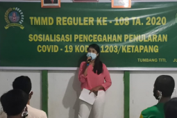 Satgas TMMD bersama Puskesmas sosialisasikan COVID-19