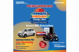 Panen hadiah Simpedes BRI Cabang Putussibau digelar secara live streaming