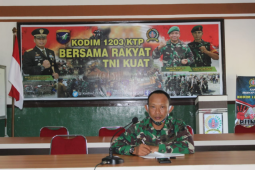 Pasiter Kodim 1203/Ktp paparkan hasil TMMD di Desa Beringin Rayo